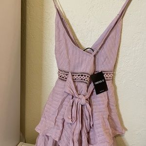 Pink Playsuit with Layered Ruffles